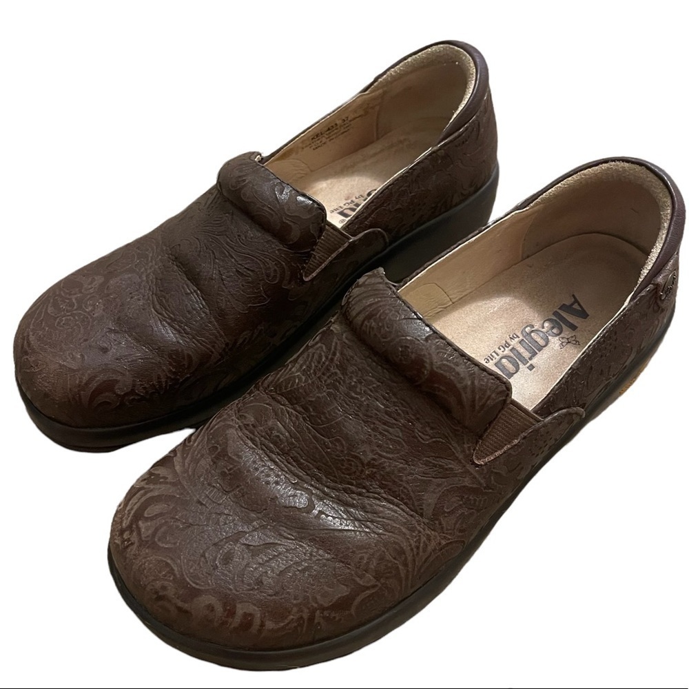 Alegria By PG Lite Leather Kel-433 Shoes Tooled Leather size 37